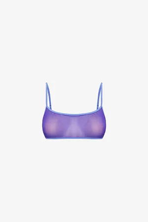 DRIES VAN NOTEN Womens Satin Sheer Stretch-Silk Bra M