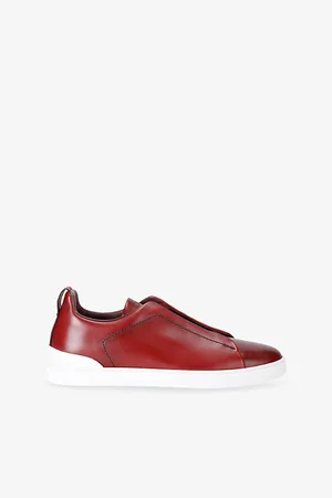 Ermenegildo Zegna Mens Triple-Stitch Low-Top Leather Trainers Eur 41 / 7 Uk Men