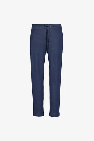 Hanro Mens Straight-Leg Elasticated-Waist Knitted Trousers S
