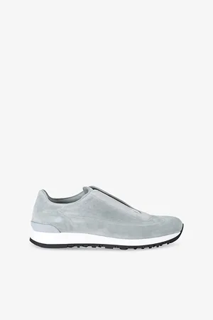 JOHN LOBB Mens Lift Slip-On Suede Low-Top Trainers Eur 40 / 6 Uk Men