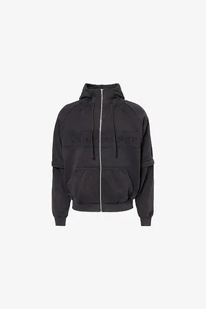 Daily paper Mens Branded Faded-Wash Cotton-Jersey Hoody S