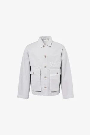 LEMAIRE Mens Flap-Pocket Boxy-Fit Denim Jacket S