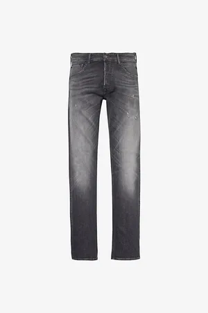 Replay Mens Willbi Brand-Patch Tapered-Leg Slim-Fit Stretch-Denim Jeans 31/32