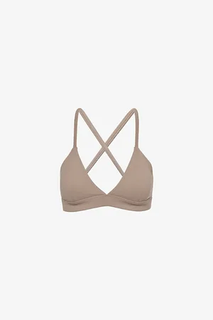 Splits59 Womens Theo Rigor Cross-Over Stretch-Woven Bra S
