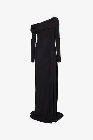 16Arlington Womens Polyta Ruched Woven Maxi Dress 6