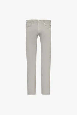 Replay Mens Anbass Brand-Patch Straight-Leg Slim-Fit Stretch-Denim Jeans 30/32