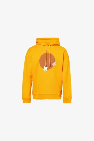 Loewe Mens x Suna Fujita Graphic-Embroidery Relaxed-Fit Cotton-Jersey Hoody S