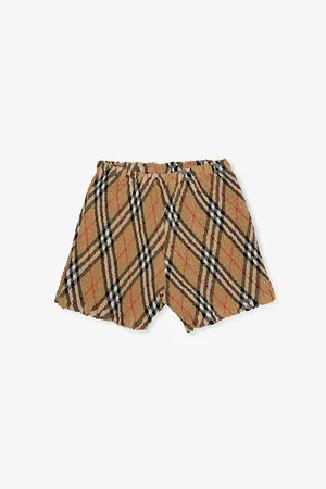 Burberry Check-Print Shirred Cotton Shorts 6-14 Years 14 Years
