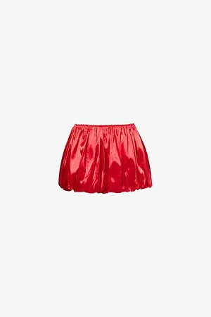Amy Lynn Womens Claudia Puffball Stretch-Woven Mini Skirt 6