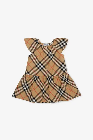 Burberry Check-Print Cap-Sleeves Cotton-Poplin Dress 6 Months-2 Years 2 Years