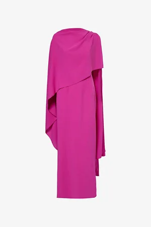 Roksanda Womens Demetria Cape Crepe Maxi Dress 8