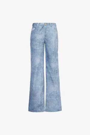 BRANDON MAXWELL Womens Reid Straight-Leg Mid-Rise Velvet Trousers 8
