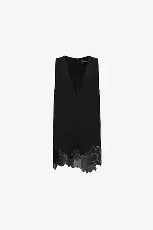 BRANDON MAXWELL Womens Vienna V-Neck Crepe Mini Dress 8