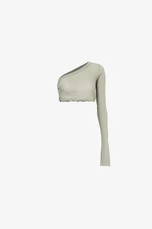 Rick Owens Womens Ziggy Cropped Cotton-Jersey Top 8