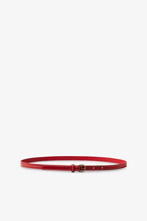 Claudie Pierlot Womens Contrast-Stitch Leather Belt 22