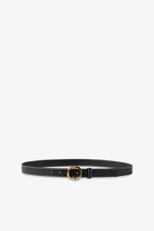 Claudie Pierlot Womens Brand-Buckle Classic Leather Belt 22