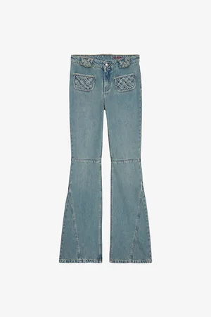 Zadig & Voltaire Womens Ecume Flared-Leg Mid-Rise Jeans 26