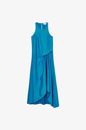 Reiss Womens Micah Drape-Tuck Satin Midi Dress 4