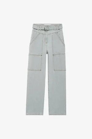 IRO Womens Helioz Belted-Waist Denim Jeans 8