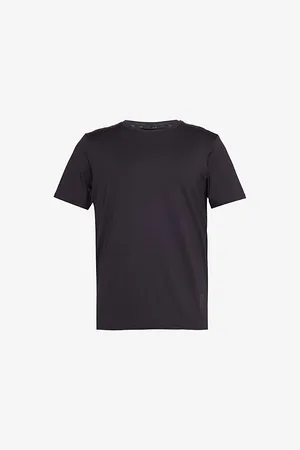 On Running Mens Studio-T Brand-Print Stretch-Woven T-Shirt M