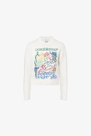 Casablanca Womens Embroidered Knitted Cotton Jumper S