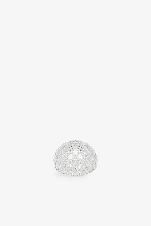APM Monaco Womens Maille Rivet Sterling- and Cubic Zirconia Ring M