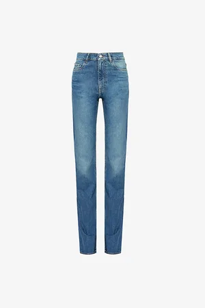 COPERNI Womens Buckle Five-Pockets Straight-Leg High-Rise Denim Jeans Xs