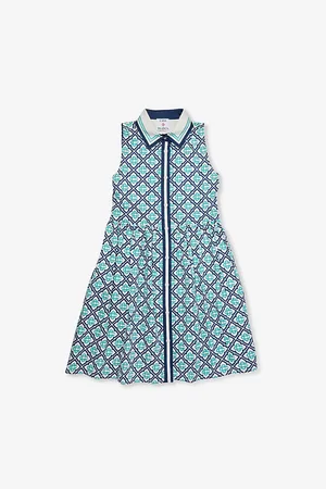 Casablanca Pointed-Collar -Pattern Cotton Dress 5-14 Years 13-14 Years