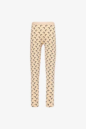 Marine Serre Womens Moon-Print Stirrup-Cuff Recycled Stretch-Jersey Leggings Xs