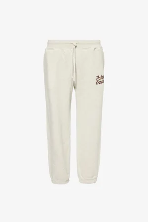 Palmes Mens Society Brand-Embroidered Tapered-Leg Regular-Fit Cotton-Jersey Jogging Bottoms S