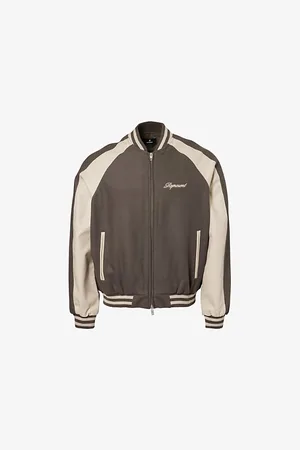 Represent Mens Varsity Raglan-Sleeves Relaxed-Fit Wool-Blend Jacket S