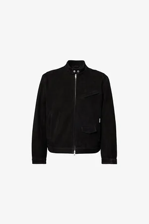Represent Mens Overdrive Suede Relaxed-Fit Leather Jacket M