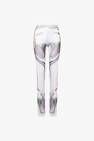 OTTOLINGER Womens Brand-Print Flared-Leg Stretch-Mesh Pants S