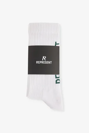 Represent Mens Logo-Pattern Cotton Socks 1 Size