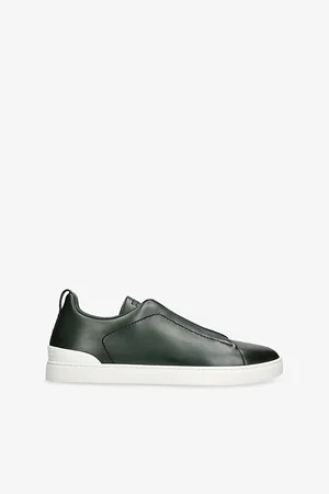 Ermenegildo Zegna Mens Triple Stitch Leather Low-Top Trainers Eur 41 / 7 Uk Men