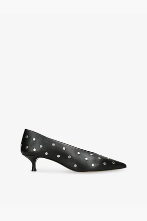 Le Monde Beryl Womens Babouche Studded Leather Heels Eur 37 / 4 Uk Women