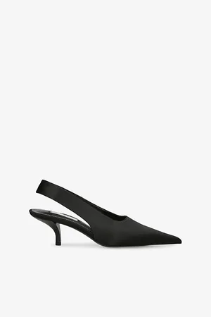Totême Womens Pointed-Toe Satin Slingback Heels Eur 36 / 3 Uk Women
