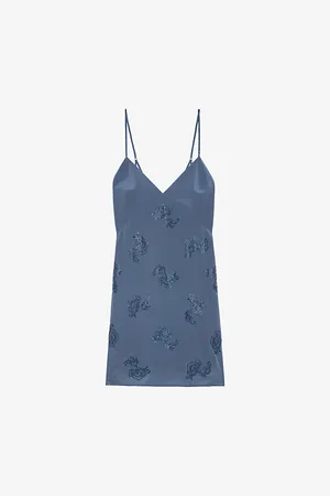 Zadig & Voltaire Womens Rameli Embellished Silk Mini Dres M