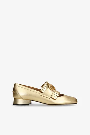 VALENTINO GARAVANI Womens Vlogo Signature Fringed Leather Loafer Pumps Eur 38/5 Uk Women