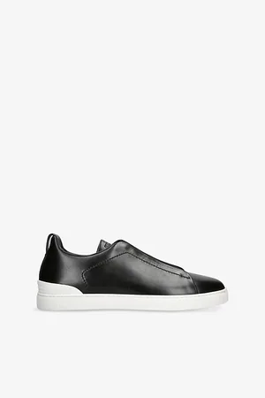 Ermenegildo Zegna Mens Triple Stitch Leather Low-Top Trainers Eur 42 / 8 Uk Men