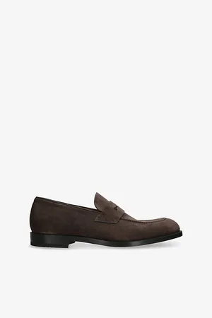 Ermenegildo Zegna Mens Classic Suede Penny Loafers Eur 42 / 8 Uk Men