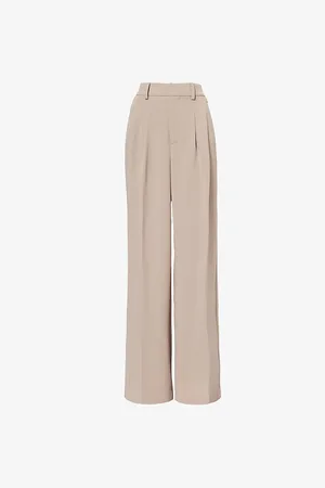 GOOD AMERICAN Womens Luxe Suiting Wide-Leg Woven Trousers 10