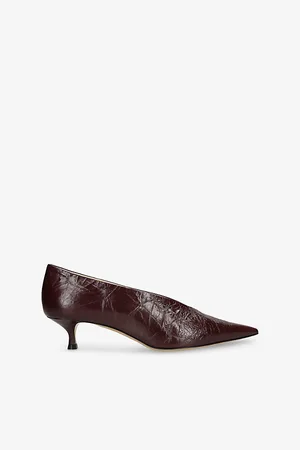Le Monde Beryl Womens Babouche 35 Leather Kitten-Heel Courts Eur 37 / 4 Uk Women