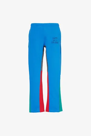 GALLERY DEPT. Mens Brand-Print Flared-Leg Relaxed-Fit Cotton Jogging Bottoms S