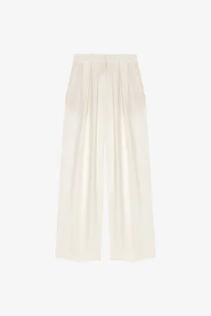 Maje Womens Wide-Leg High-Rise Woven Trousers 6