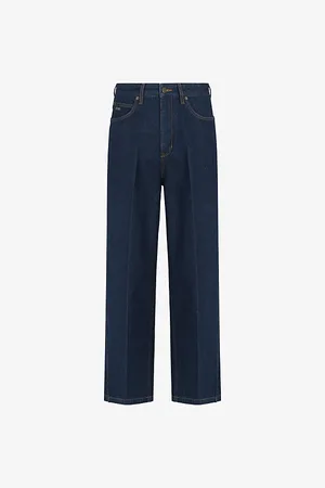 Emporio Armani Mens Wide-Leg Relaxed-Fit Jeans 28