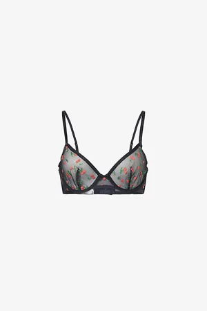 Savage X Fenty Womens Cherries Padded Underwired Woven Demi Bra 32C