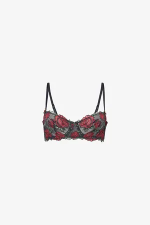 Savage X Fenty Womens Les Roses Unlined Balconette Lace Bra 34B