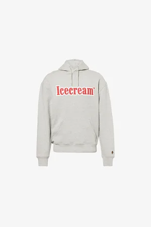 ICECREAM Mens Popover Graphic-Print Cotton-Jersey Hoody S