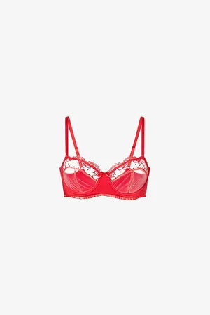 Savage X Fenty Womens Loveline Balconette Underwired Satin Bra 32Dd